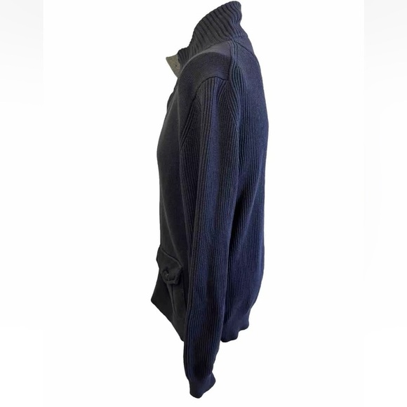 Canterbury of New Zealand M Mens Blue Button up Cardigan Sweater Academia $168 - Picture 4 of 12